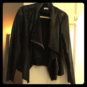 Calvin Klein Faux suede and leather jacket